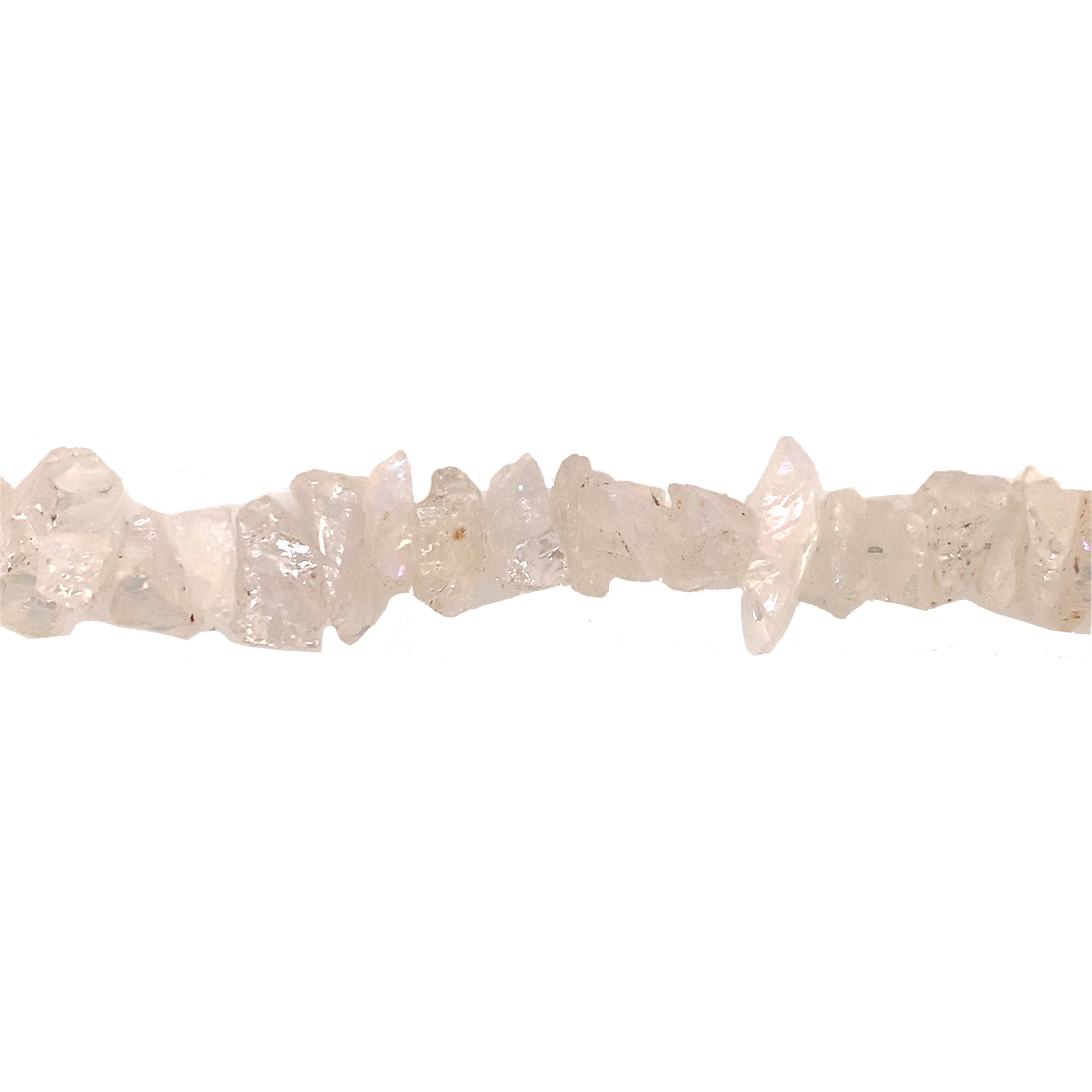 Graduated Iridescent White Plating Crystal Bar Point Chips