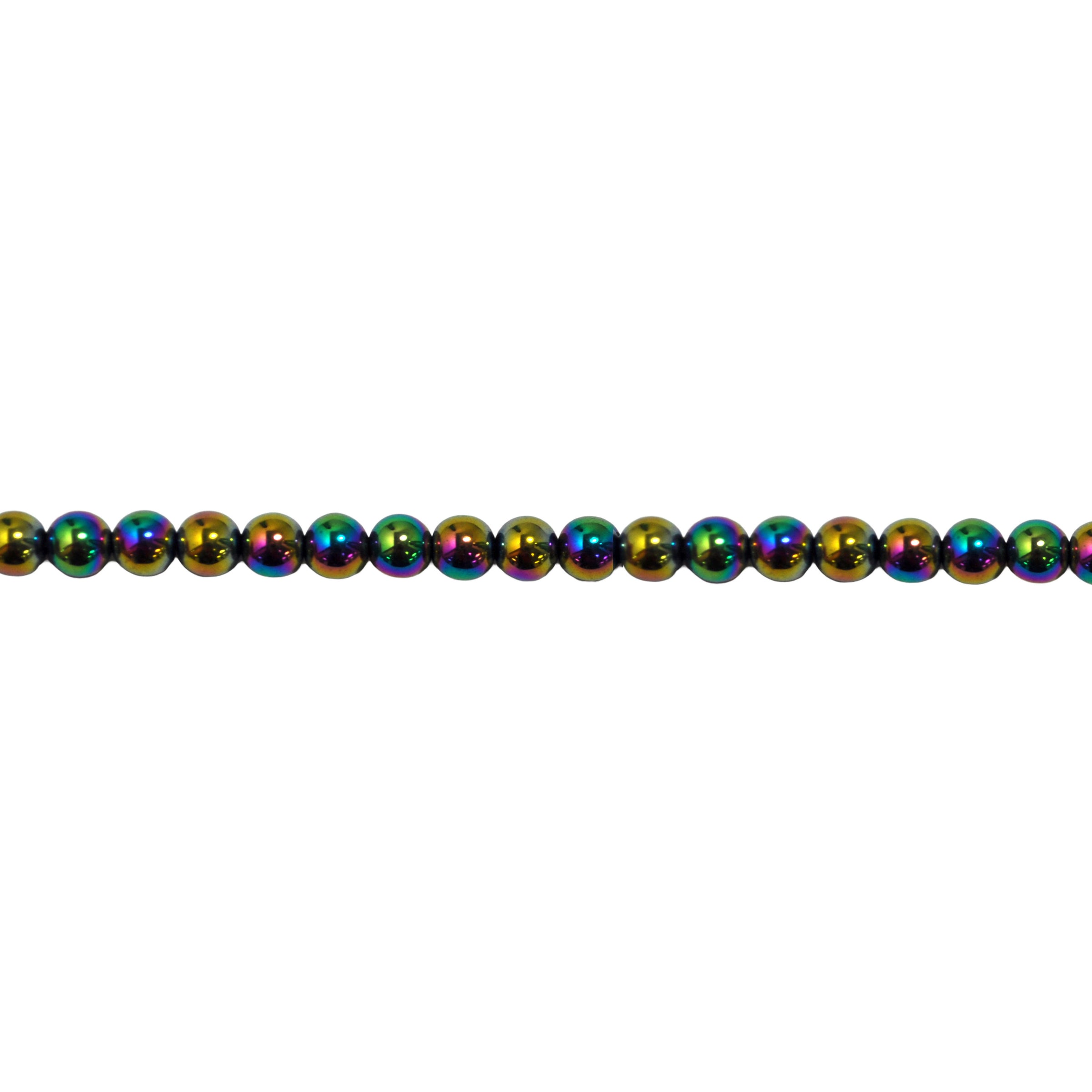 8mm Rainbow Electroplated Hematite - Round