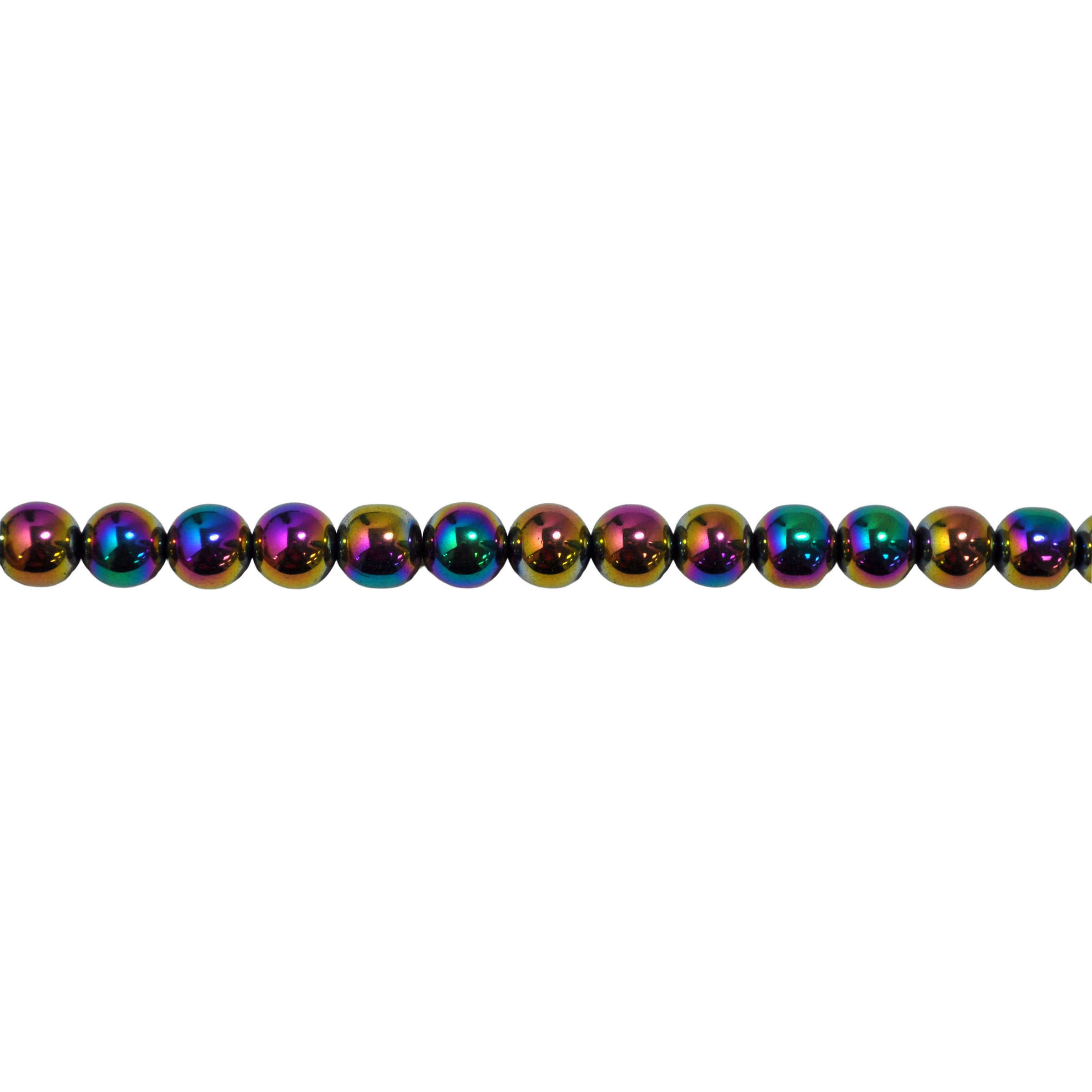 Rainbow Electroplated Hematite 10mm - Round