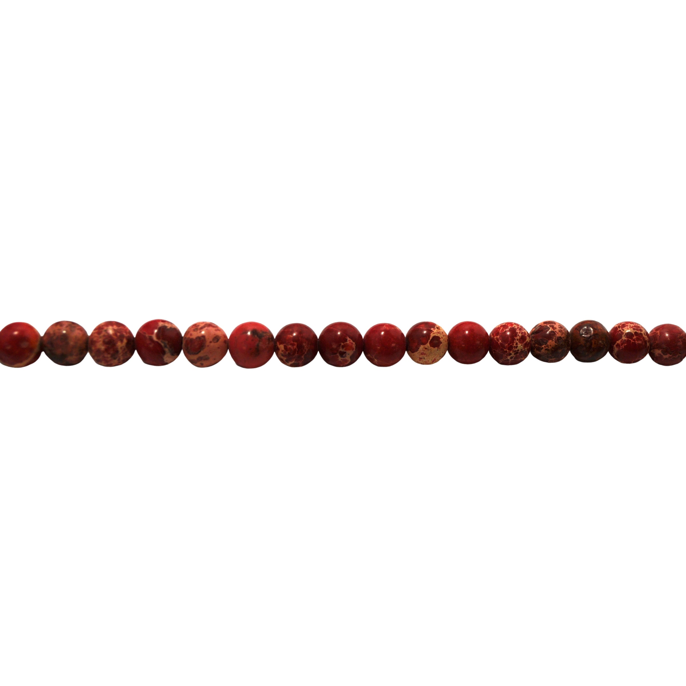 8mm Red Impression Jasper - Round