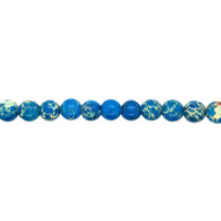 10mm Blue/Green Impression Jasper - Round