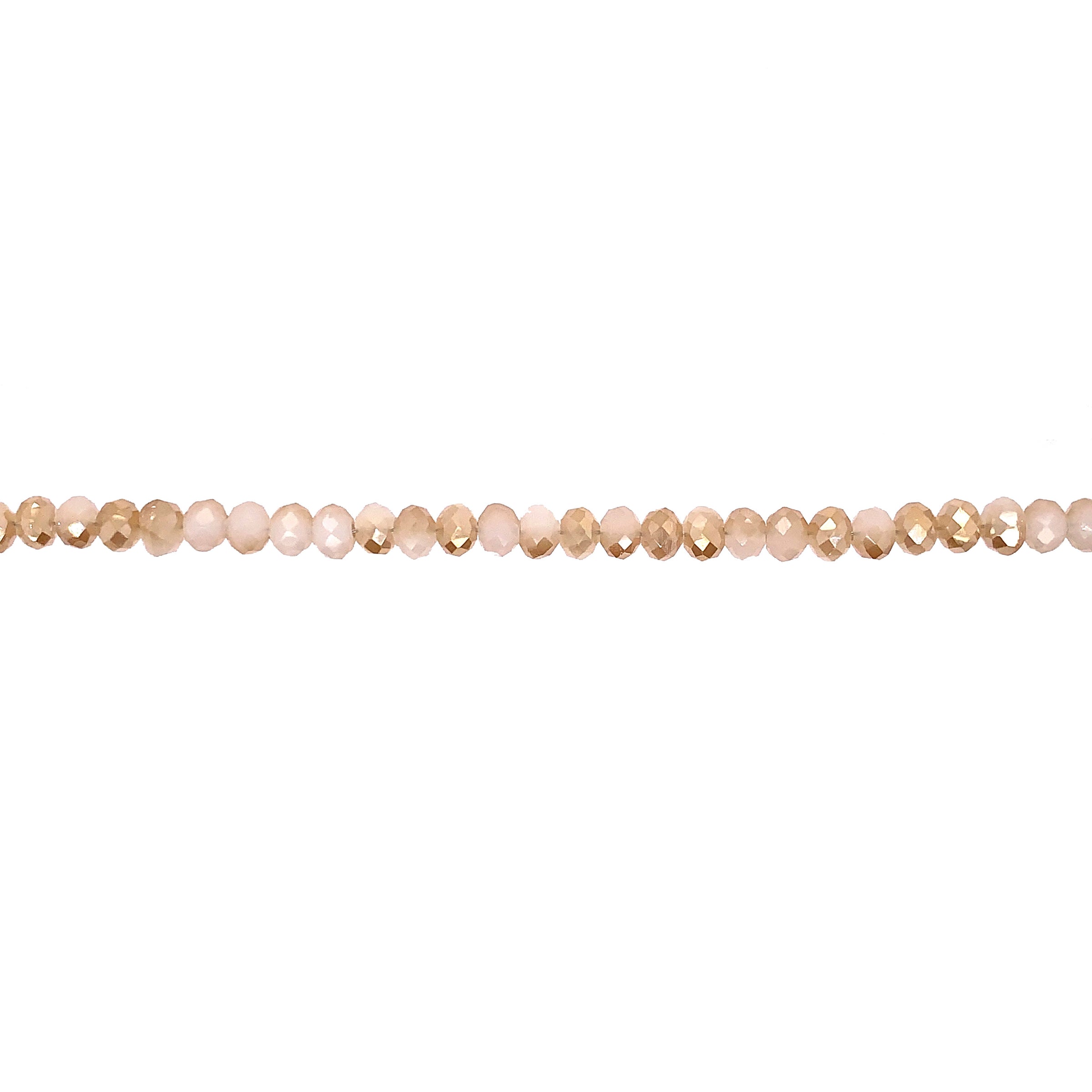 3x4mm Ivory Crystal - Faceted
