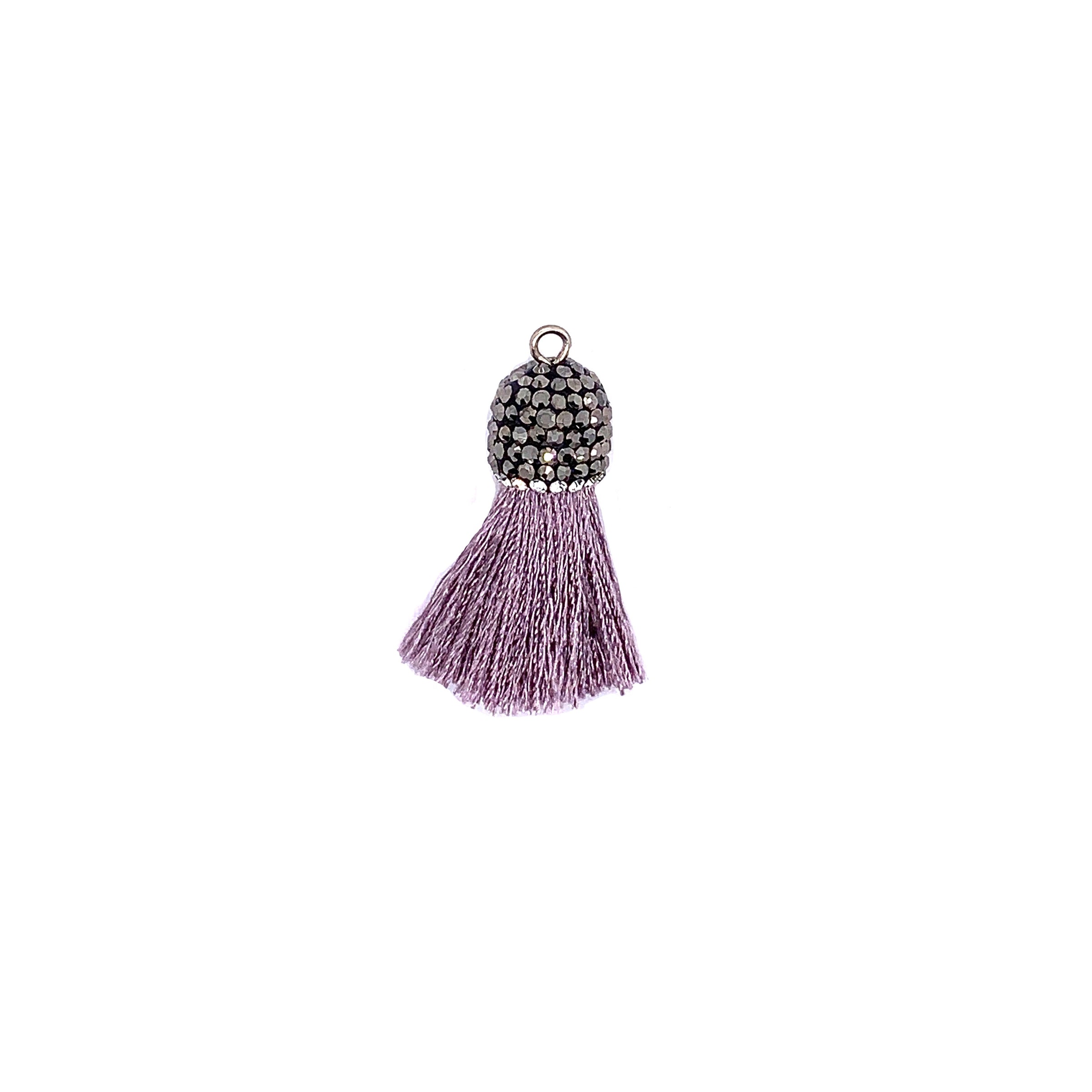 Short Lavender Tassel with Stone Cap