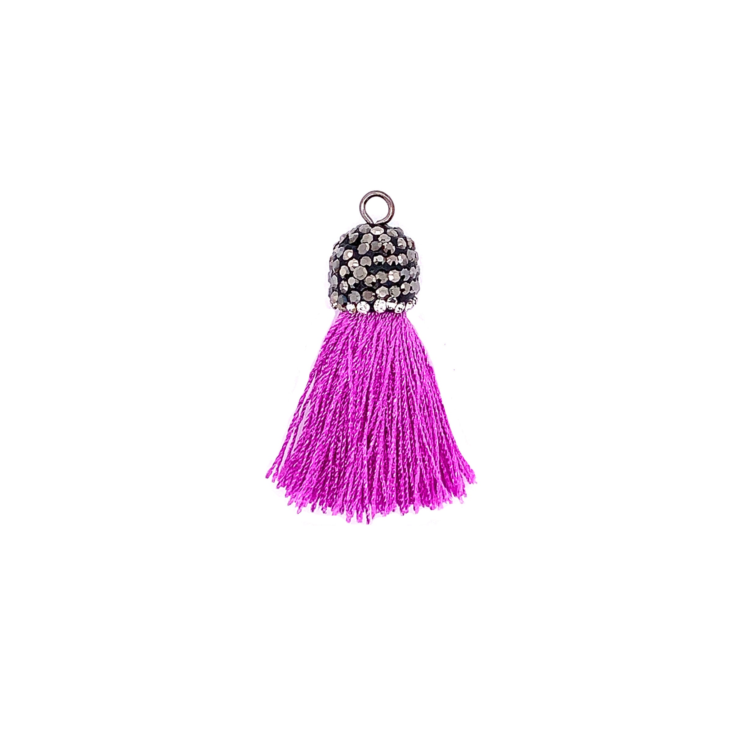 Short Lilac Tassel with Stone Cap