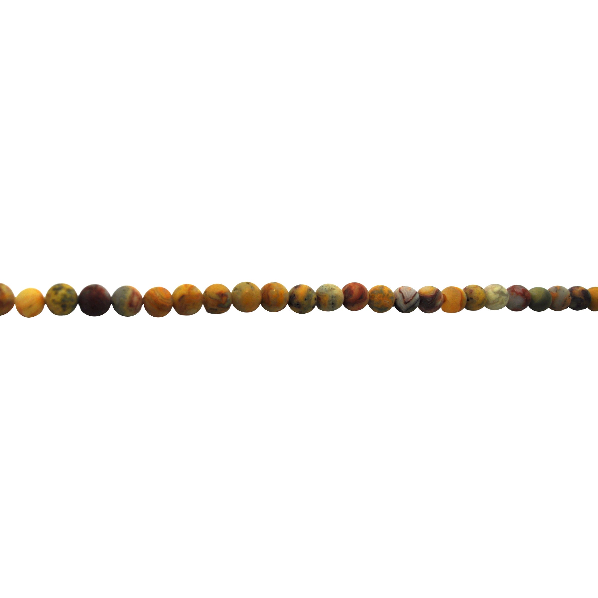6mm Matte Crazy Lace Agate - Round