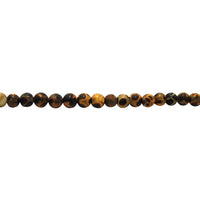 6mm Brown Spotted Tibetan Agate - Round