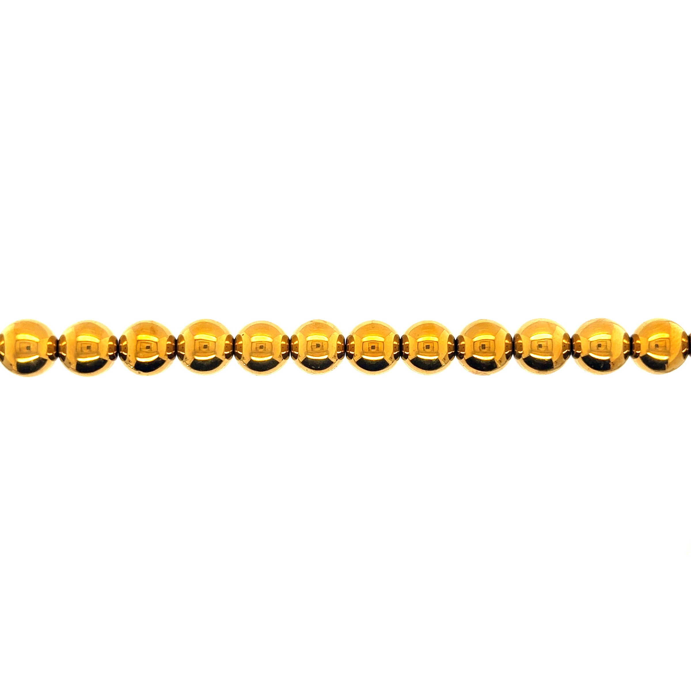 8mm Gold Hematite - Round