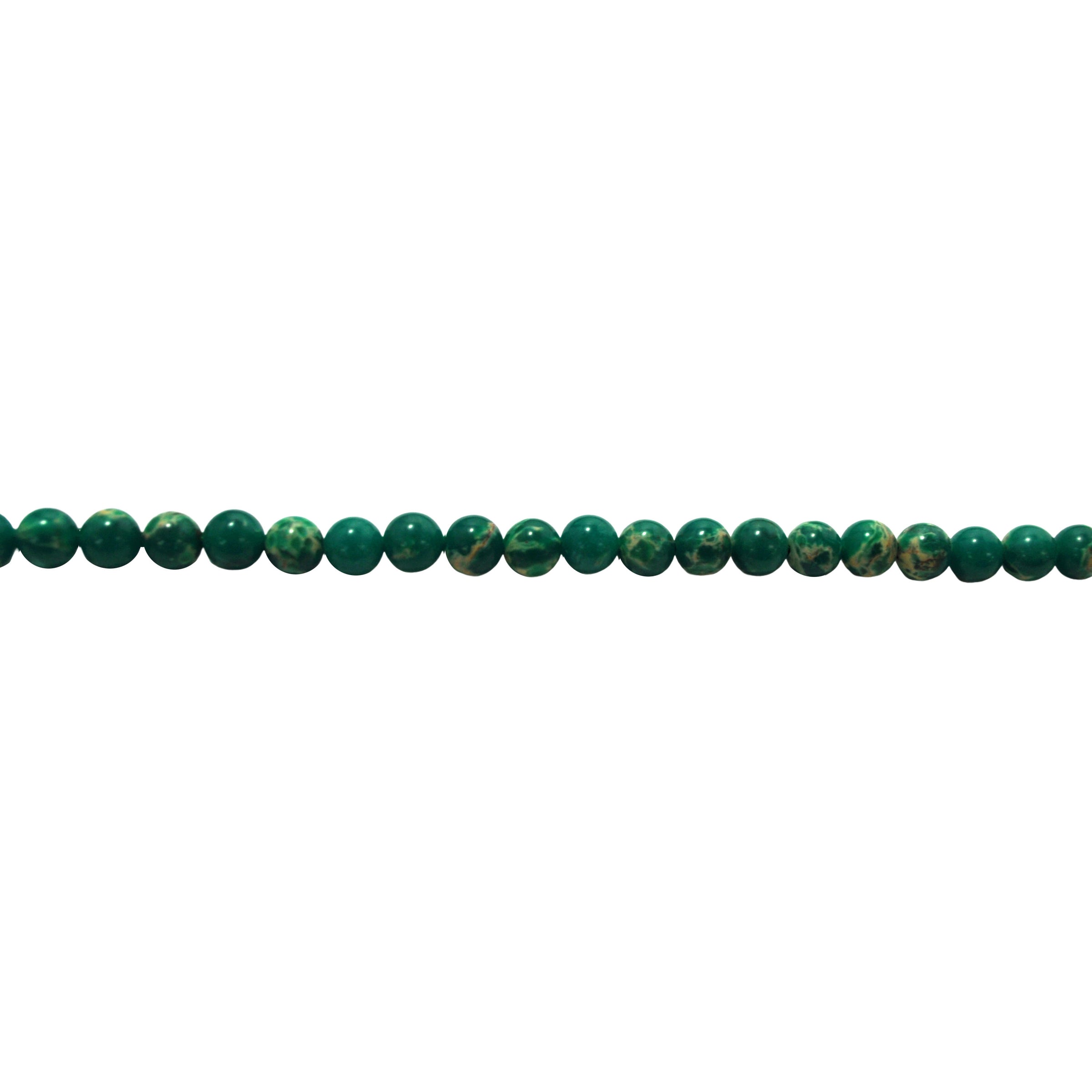6mm Teal Impression Jasper - Round
