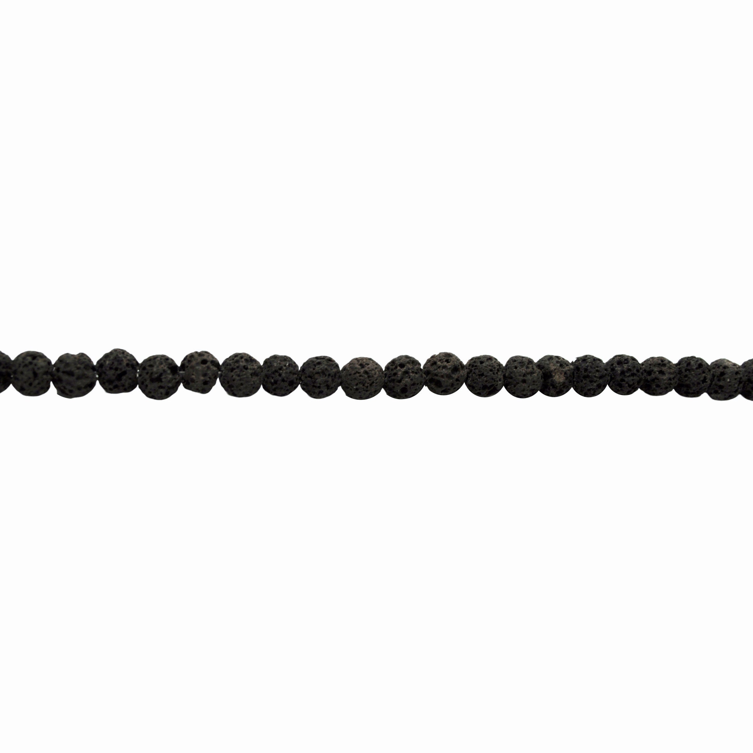 6mm Brown Lava - Round