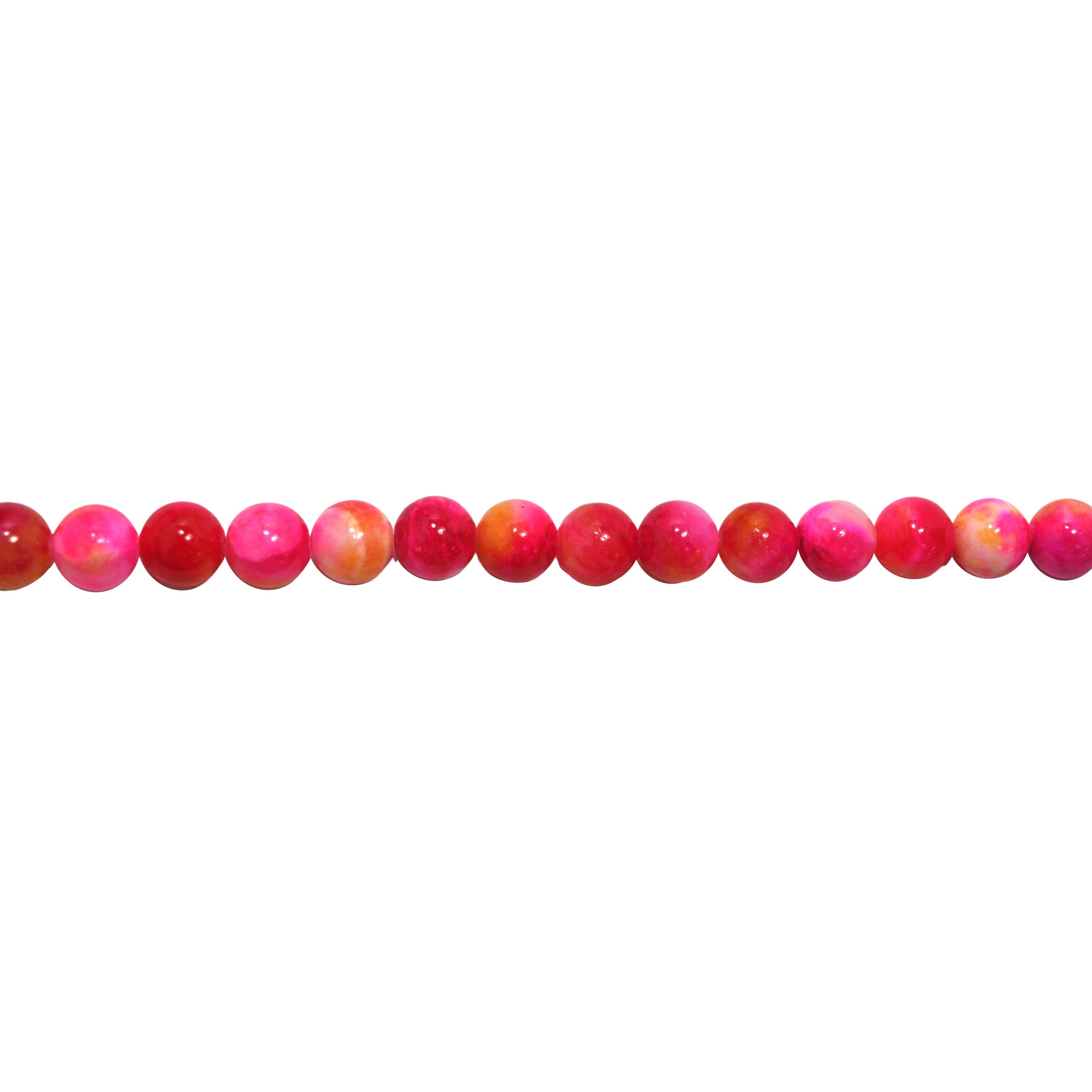12mm Light Pink Marble Mashan Jade - Round