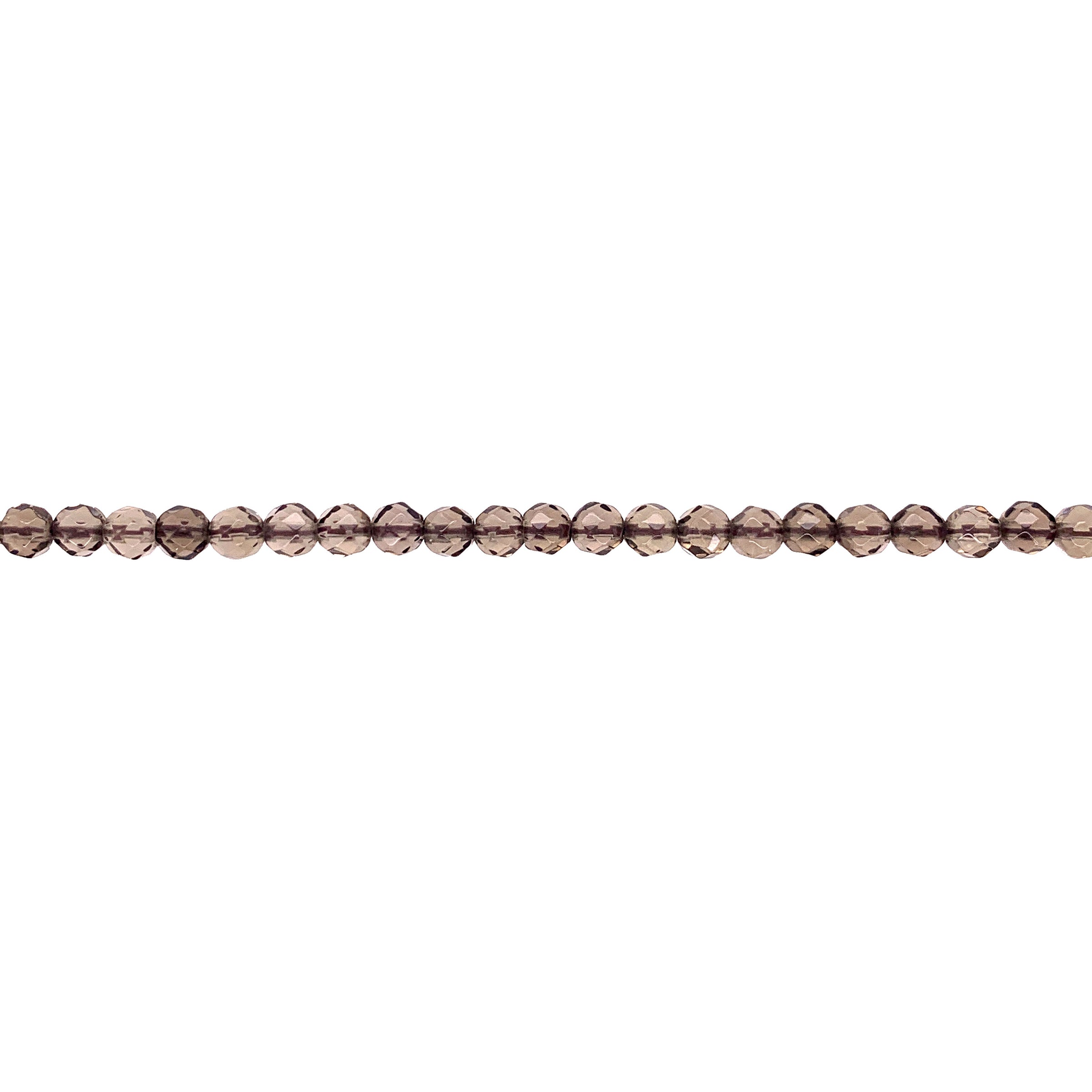 4mm Grade A Smoky Quartz - Faceted