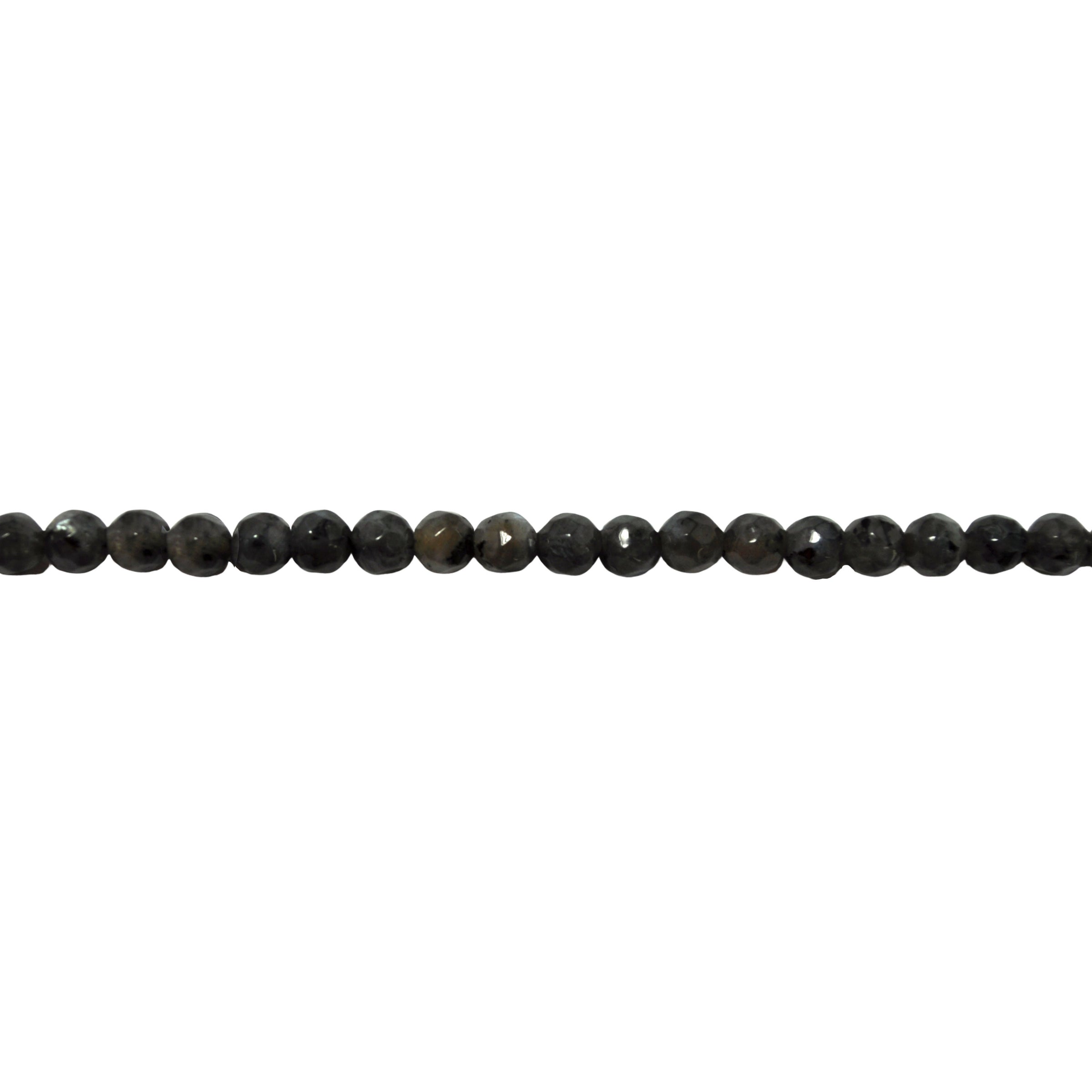 4mm Black Labradorite - Faceted
