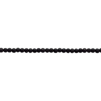 4mm Black Lava Beads
