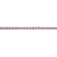 6mm Frosted Rose Quartz - Round