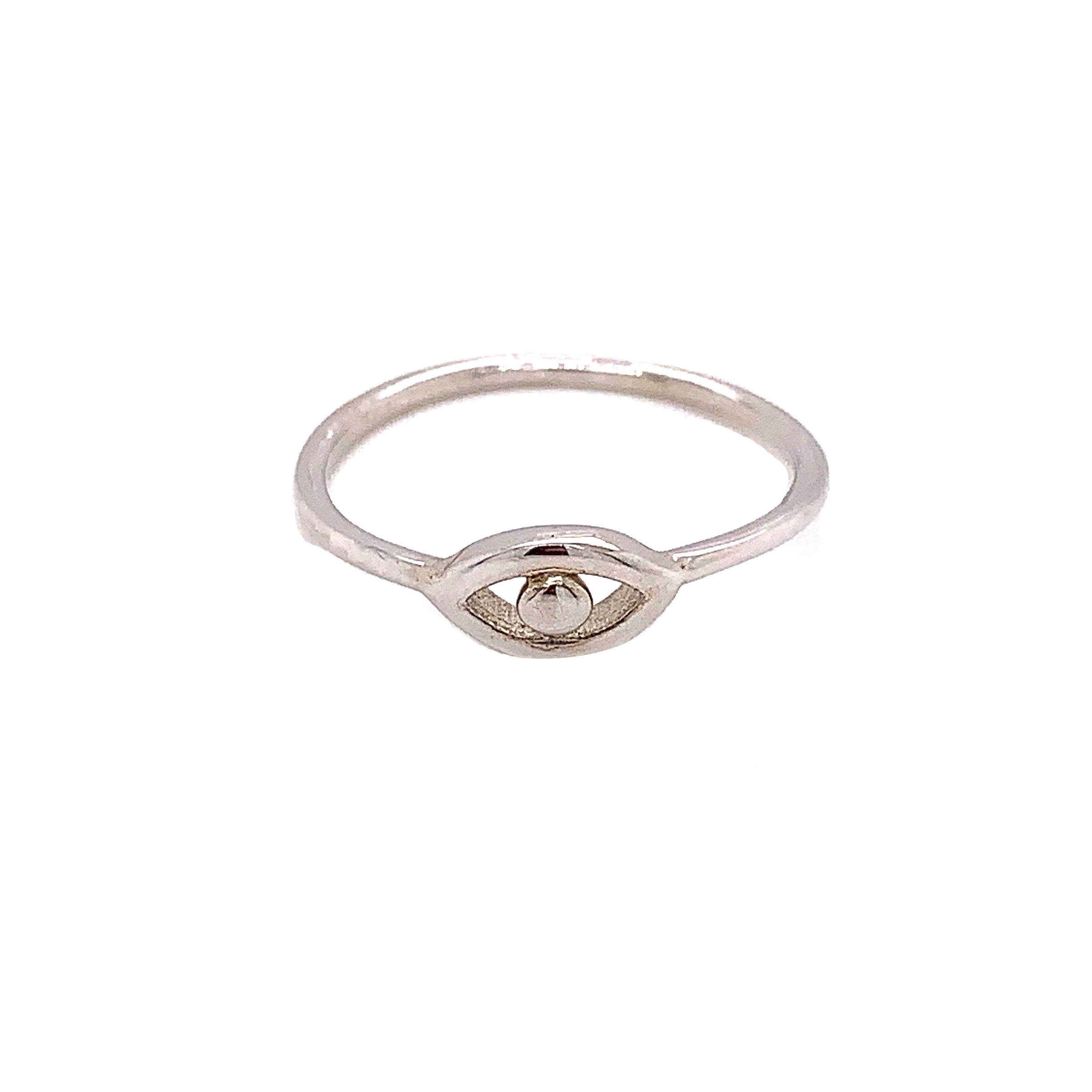 Evil Eye Ring - Sterling Silver