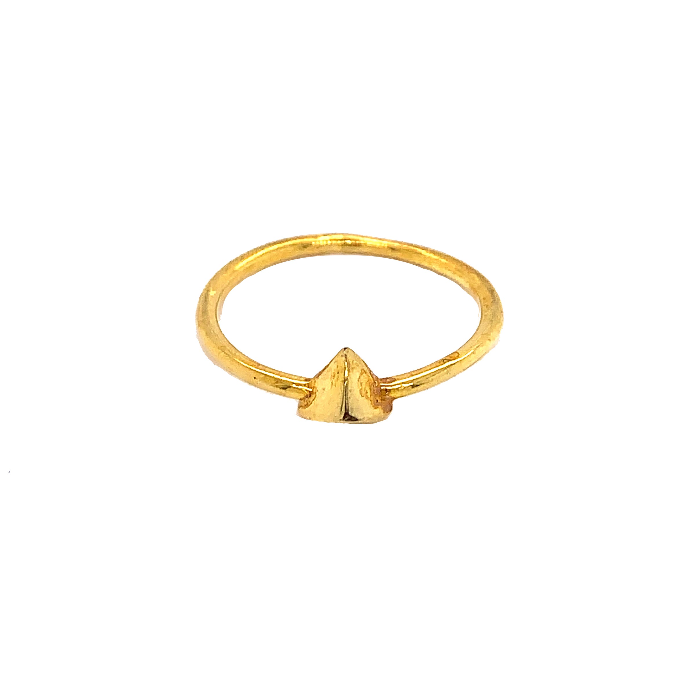 Triangle Stud Ring - Gold Plated