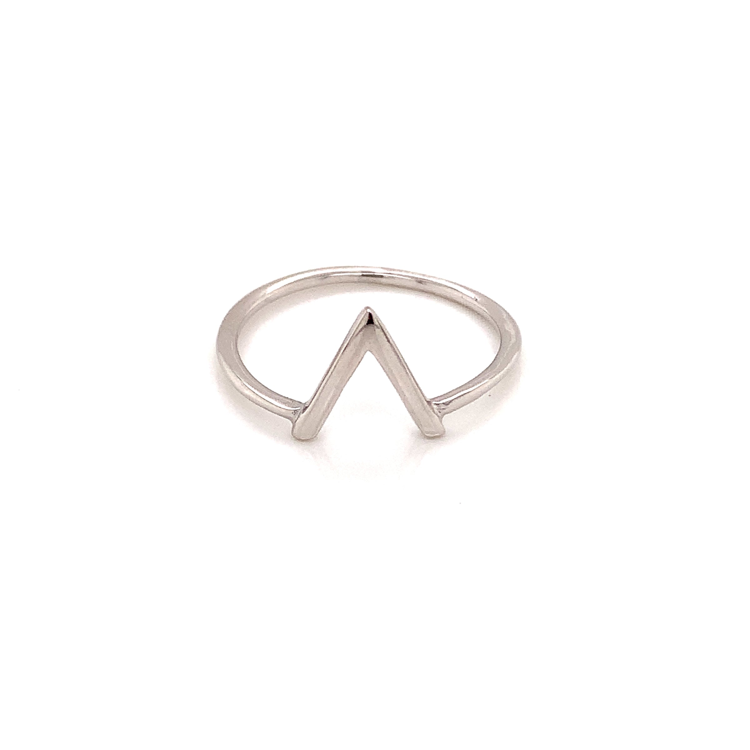 V Ring - Silver Plated