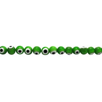 10mm Green Evil Eye - Round