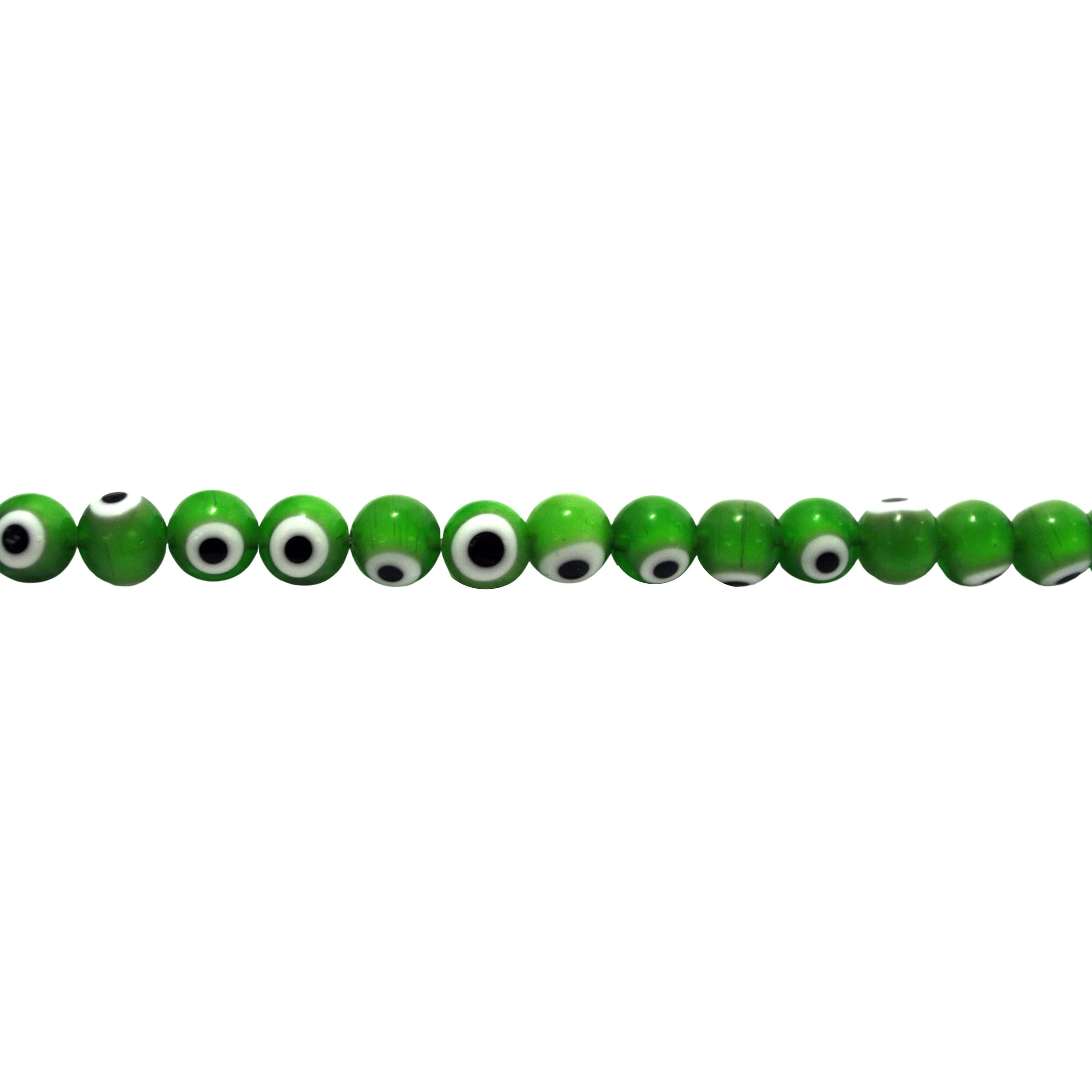 10mm Green Evil Eye - Round