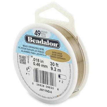 Beadalon 49 Strd 0.18 Satin Brass - 30 ft