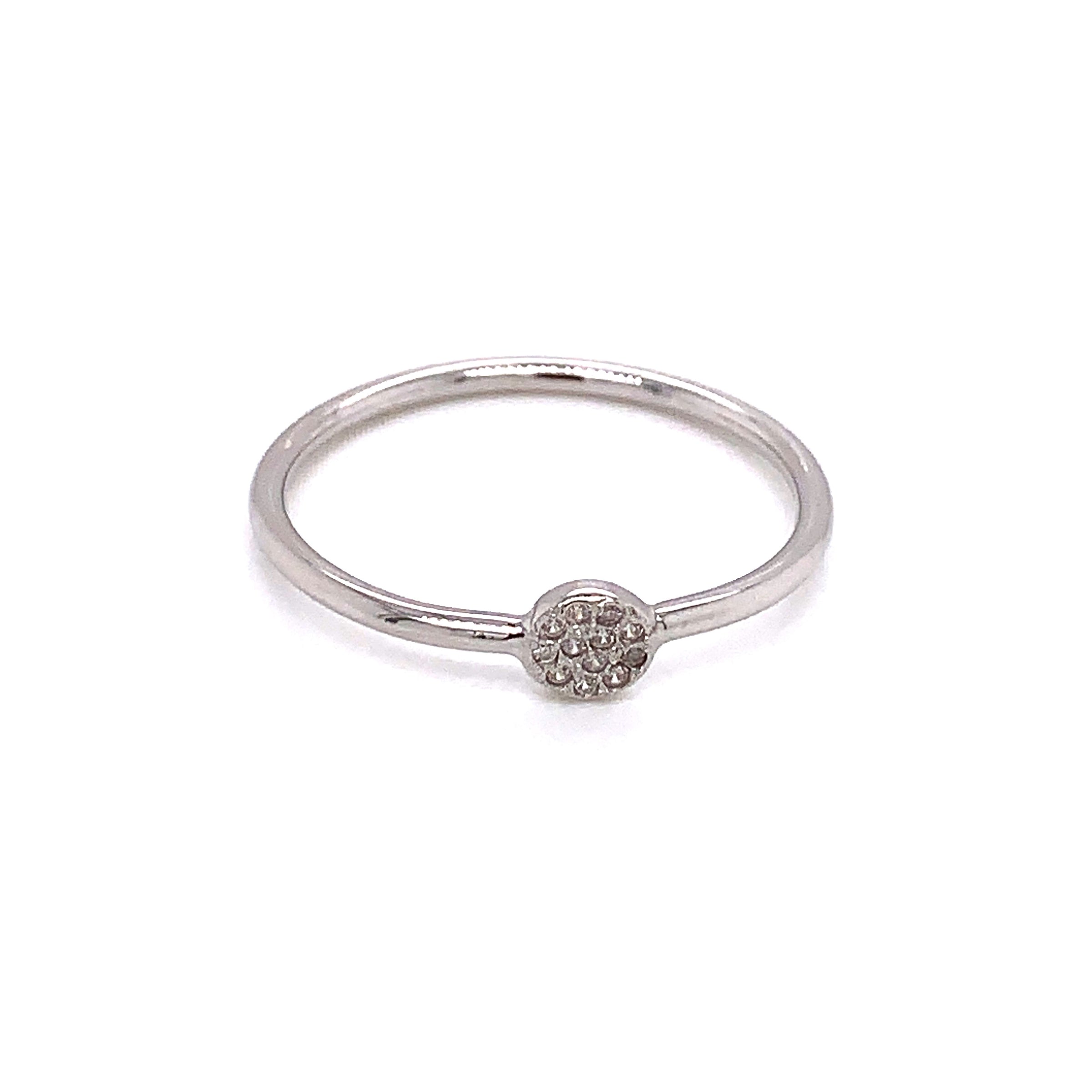 CZ Circle Ring - Sterling Silver