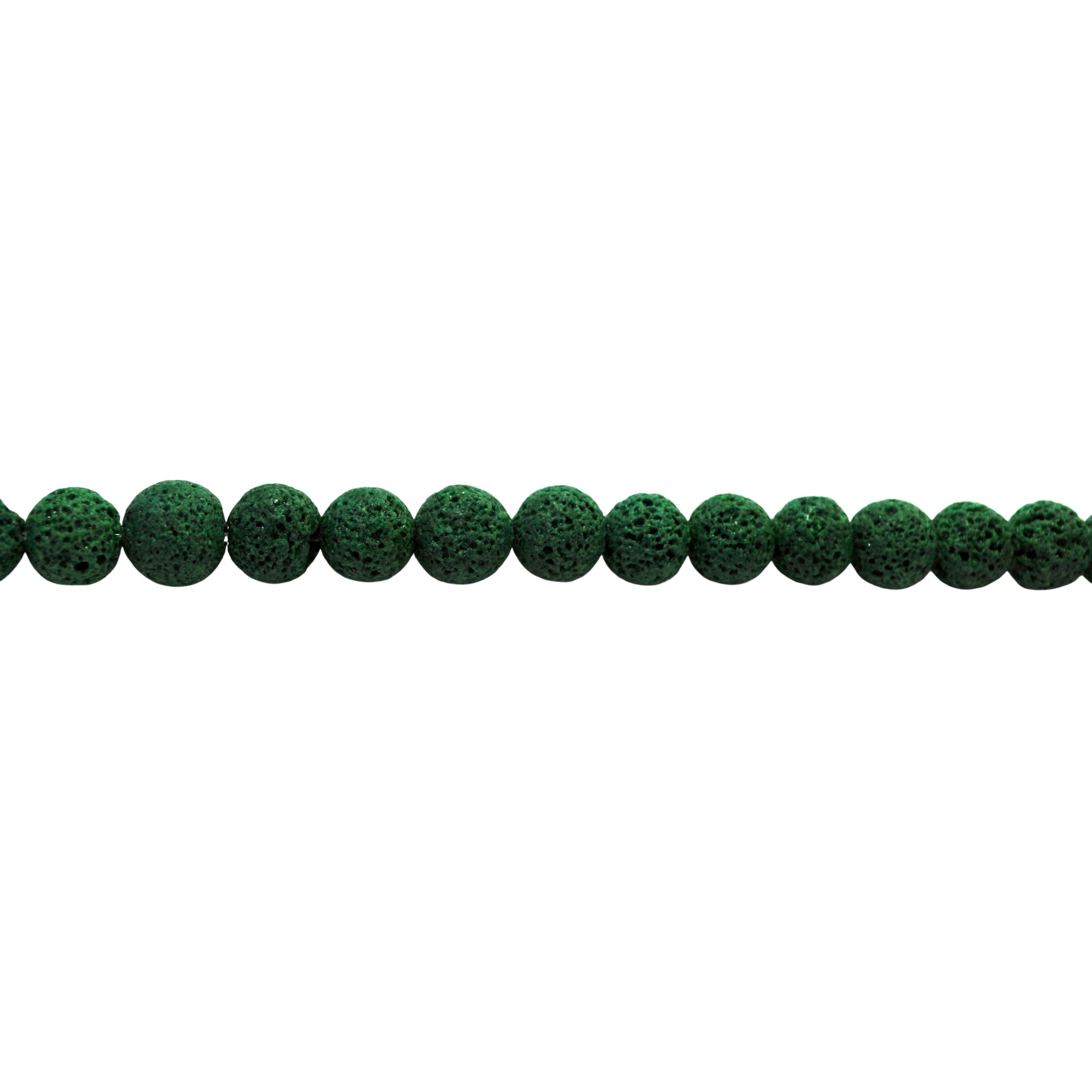 10mm Green Lava Bead - Round