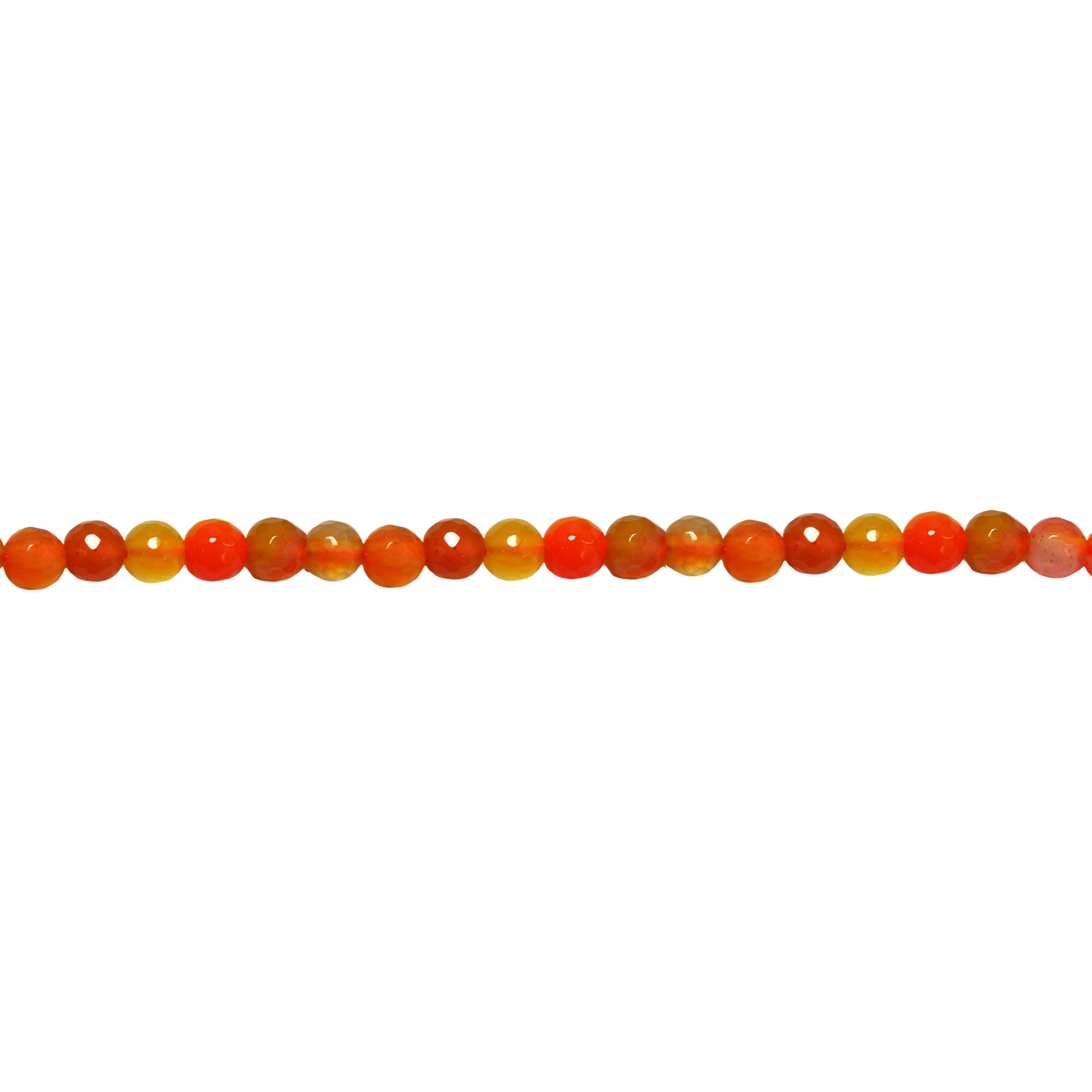 6mm Orange Banded Agate - Faceted