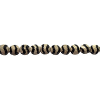 Zebra Striped Tibetan Agate Faceted Beads 12mm