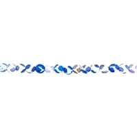 6mm Blue/White Tibetan Agate - Faceted
