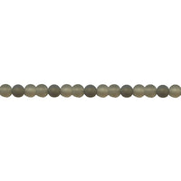 6mm Matte Gray Agate - Round