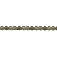 8mm Matte Gray Agate - Round