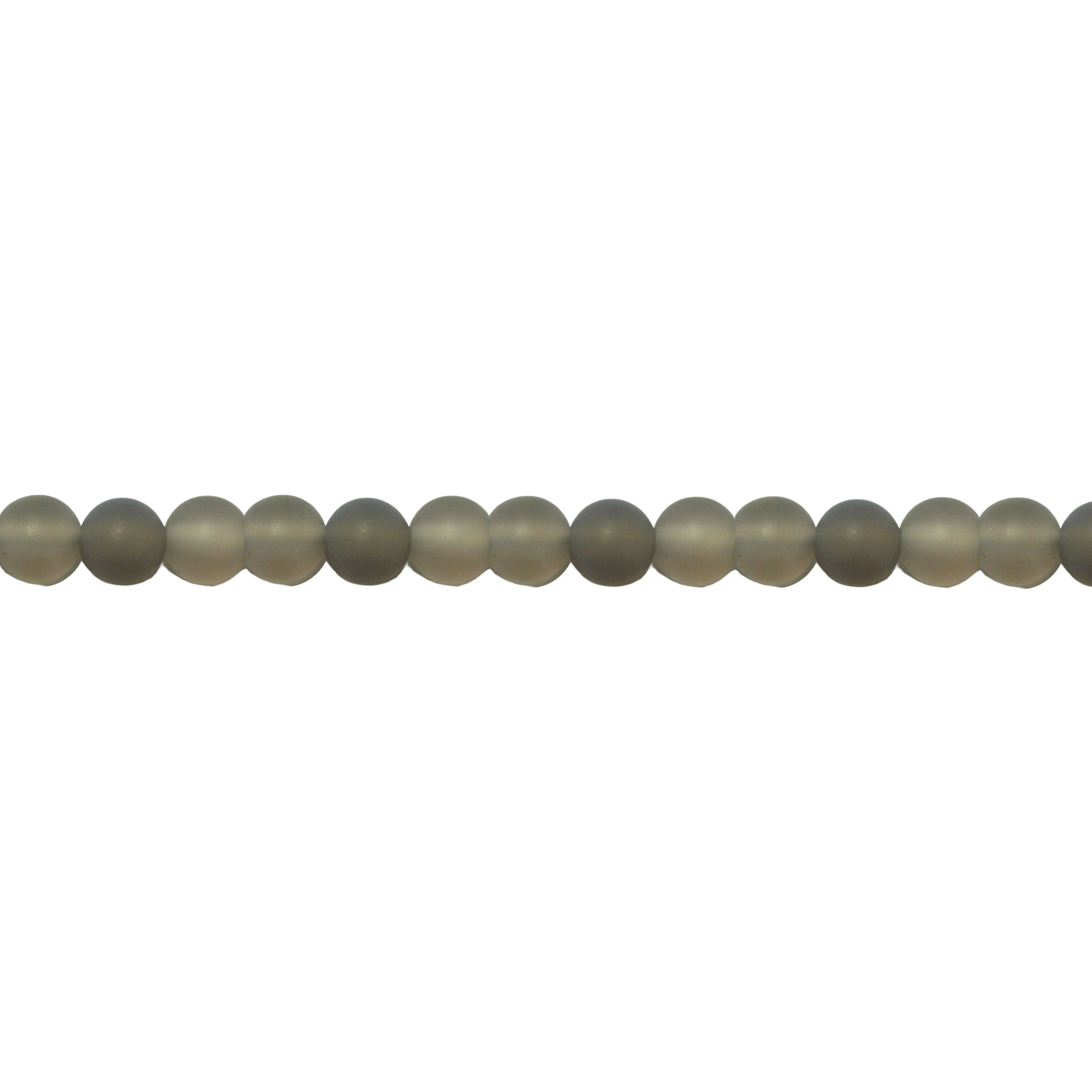 8mm Matte Gray Agate - Round