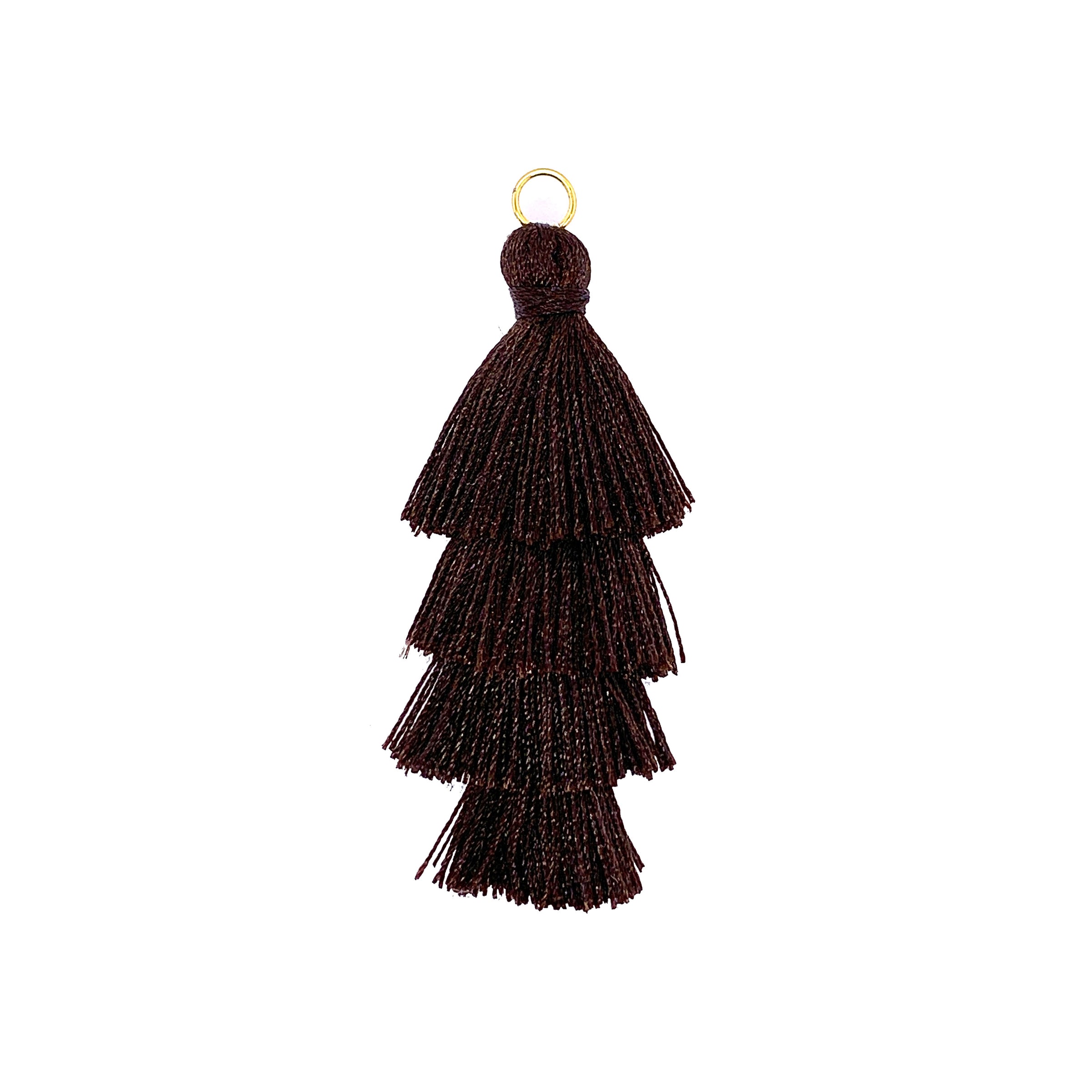 Tiered Brown Tassel with Jump Ring