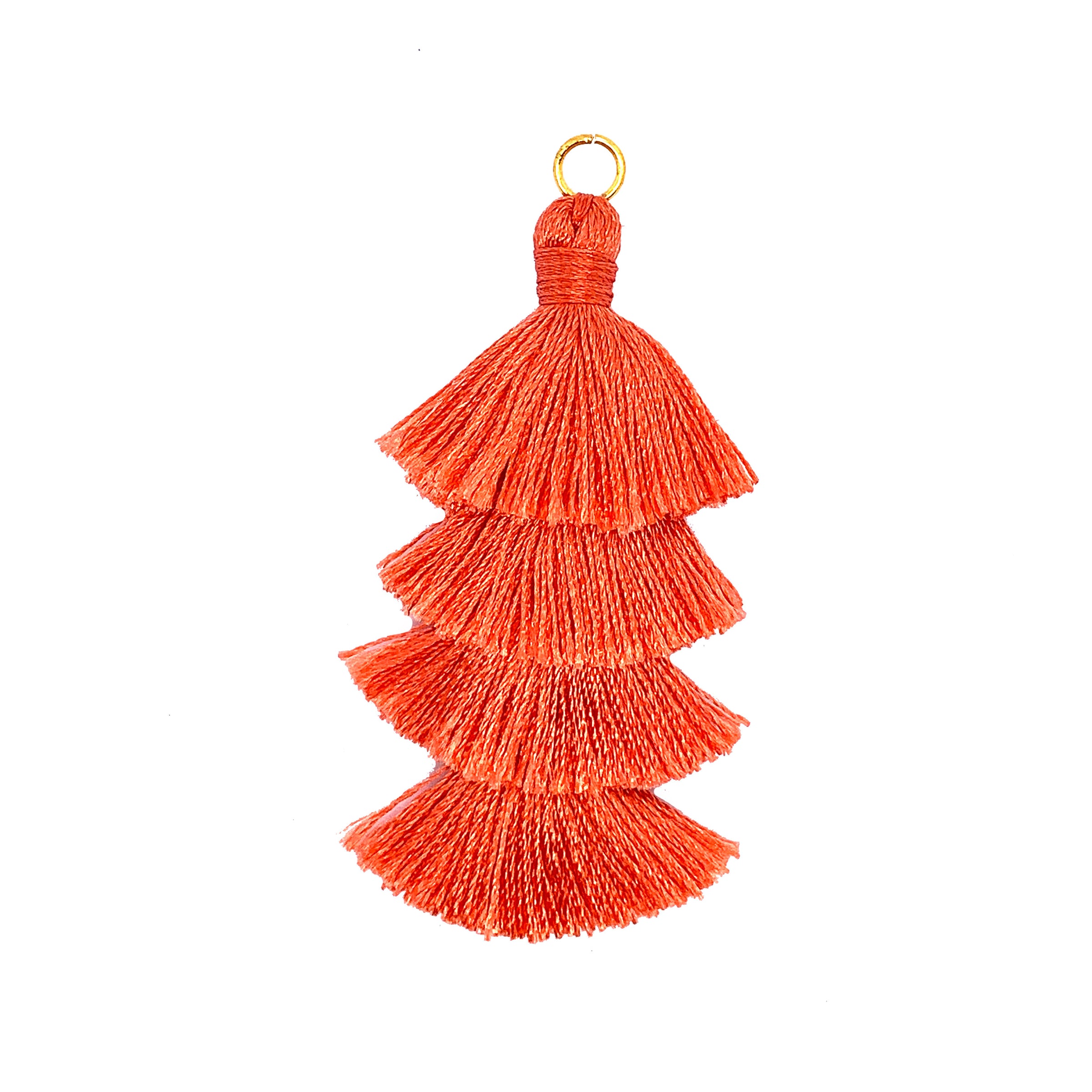 Tiered Salmon Tassel with Jump Ring