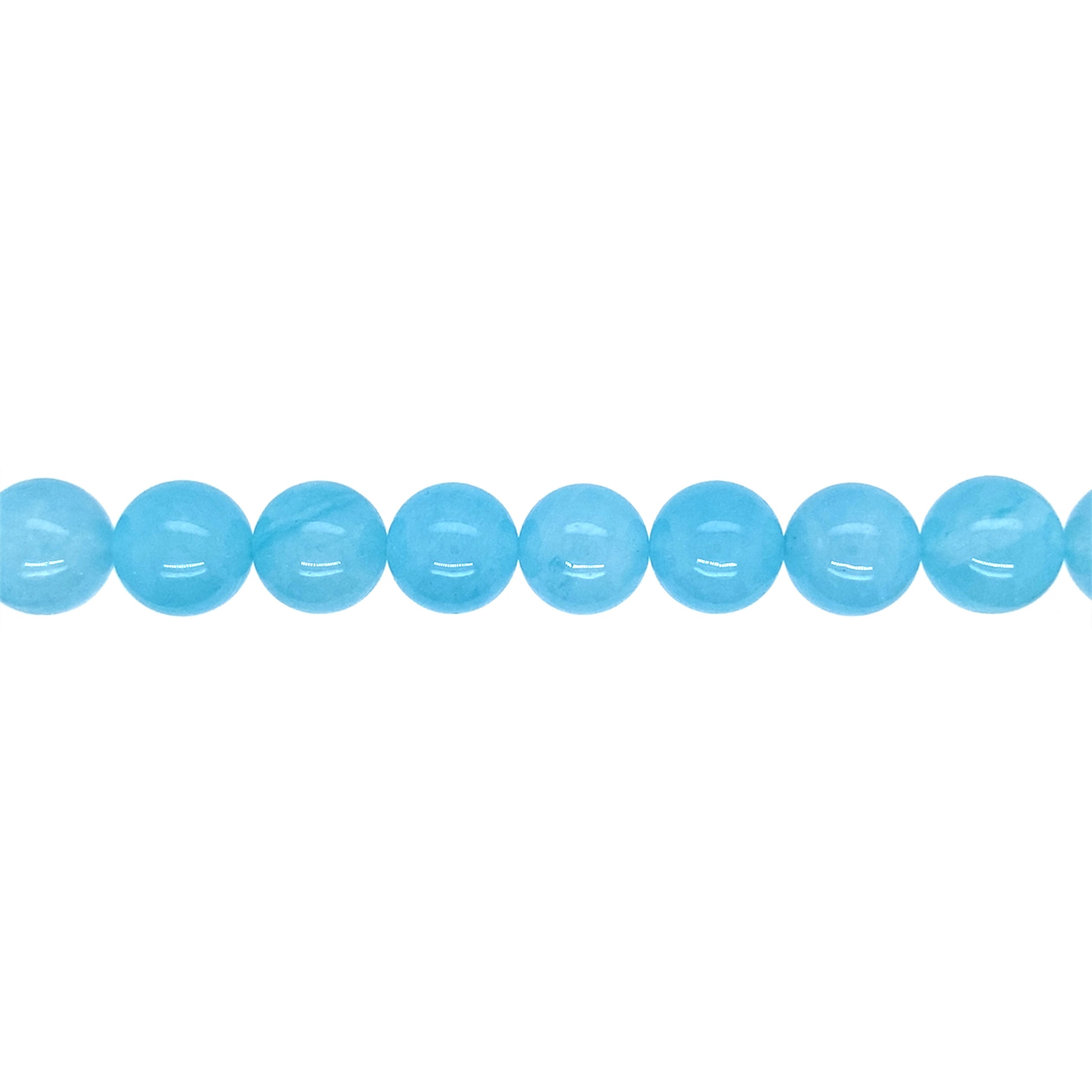 12mm Light Blue Jade Transparent - Round