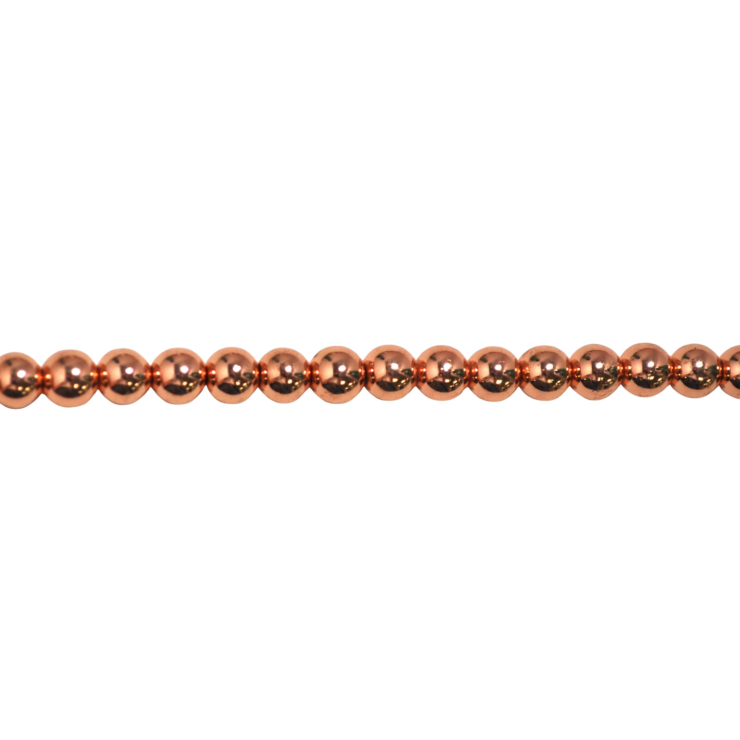 Hematite 10mm - Rose Gold Plated 