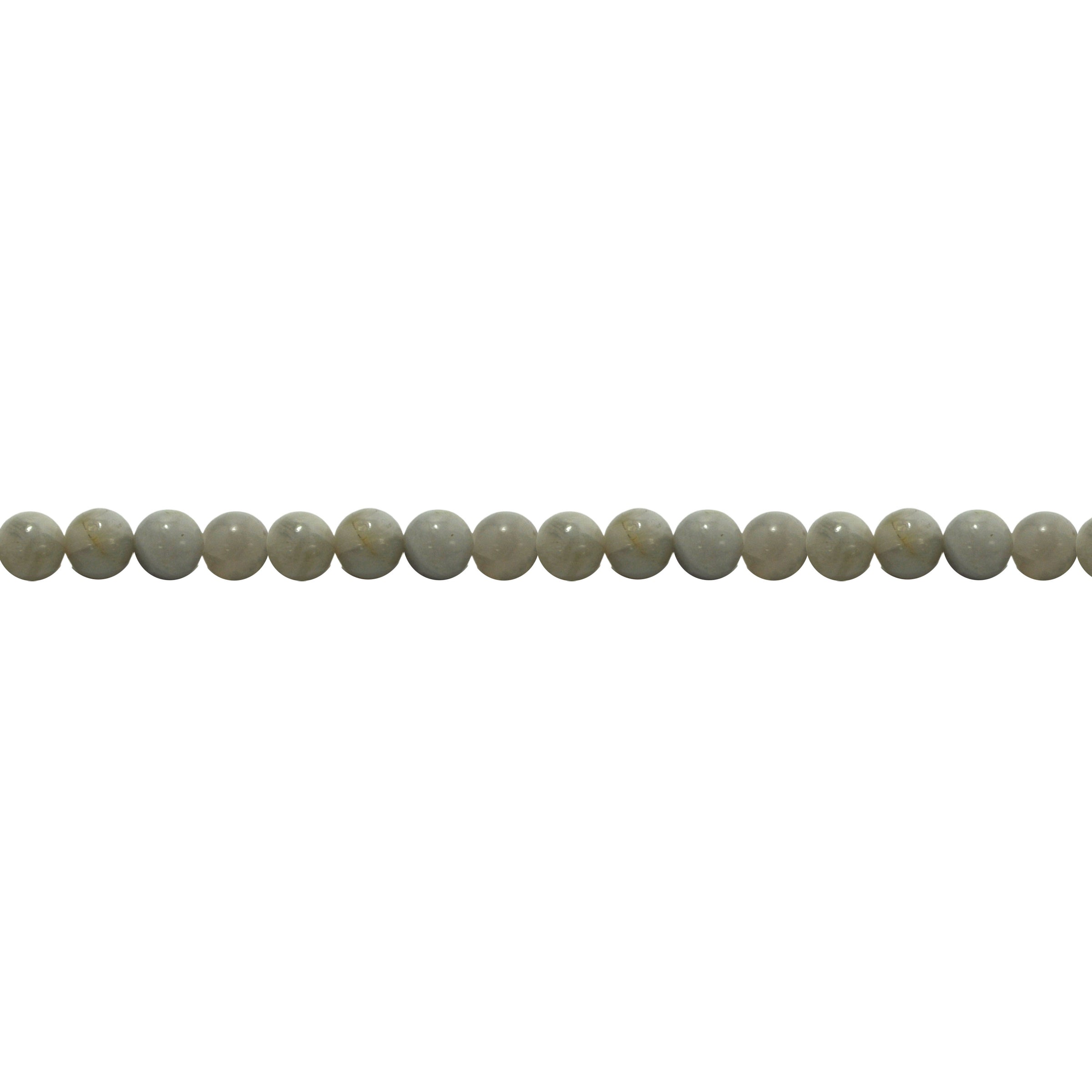 8mm White Crazy Agate - Round
