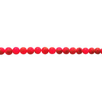 8mm Neon Pink Impression Jasper - Round
