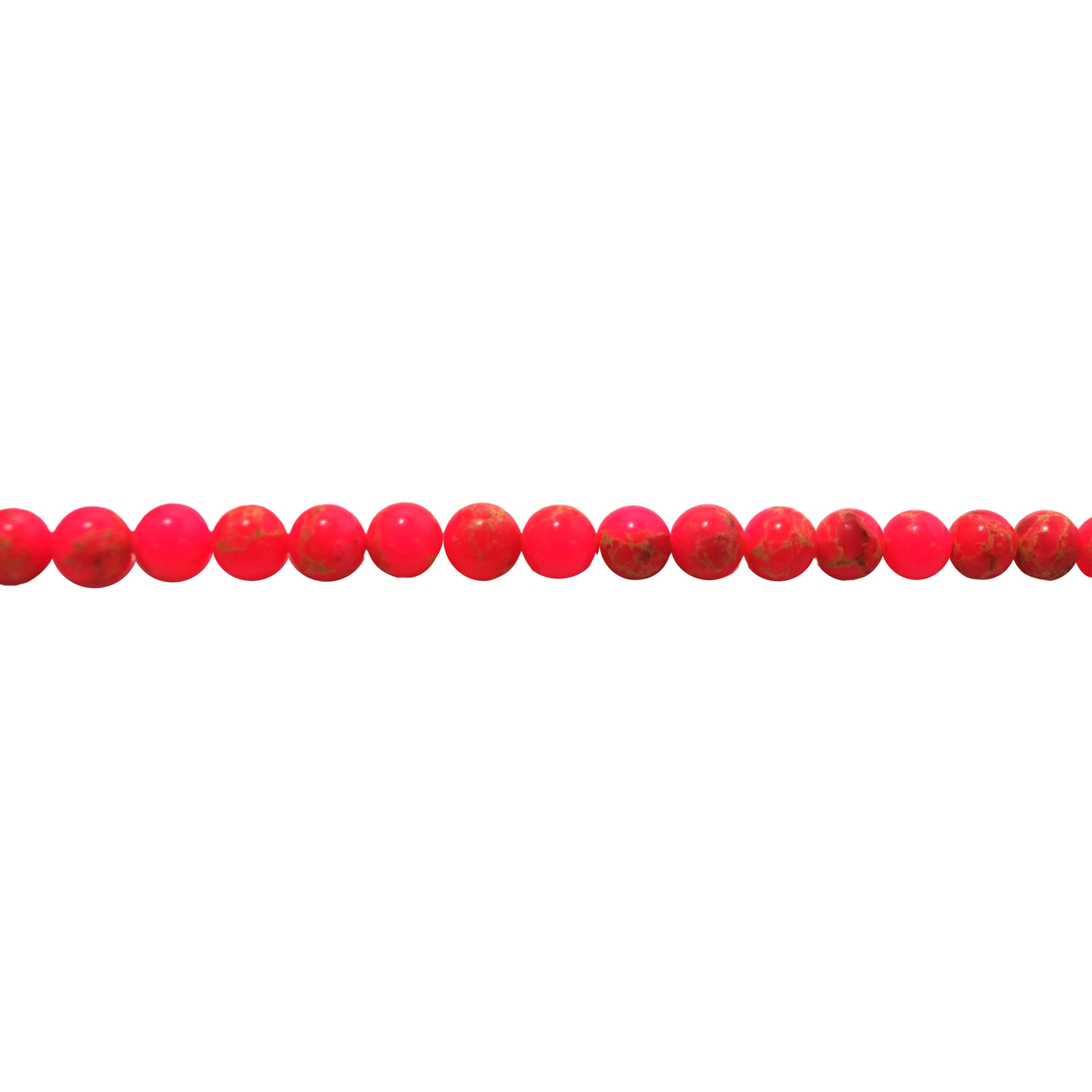 8mm Neon Pink Impression Jasper - Round