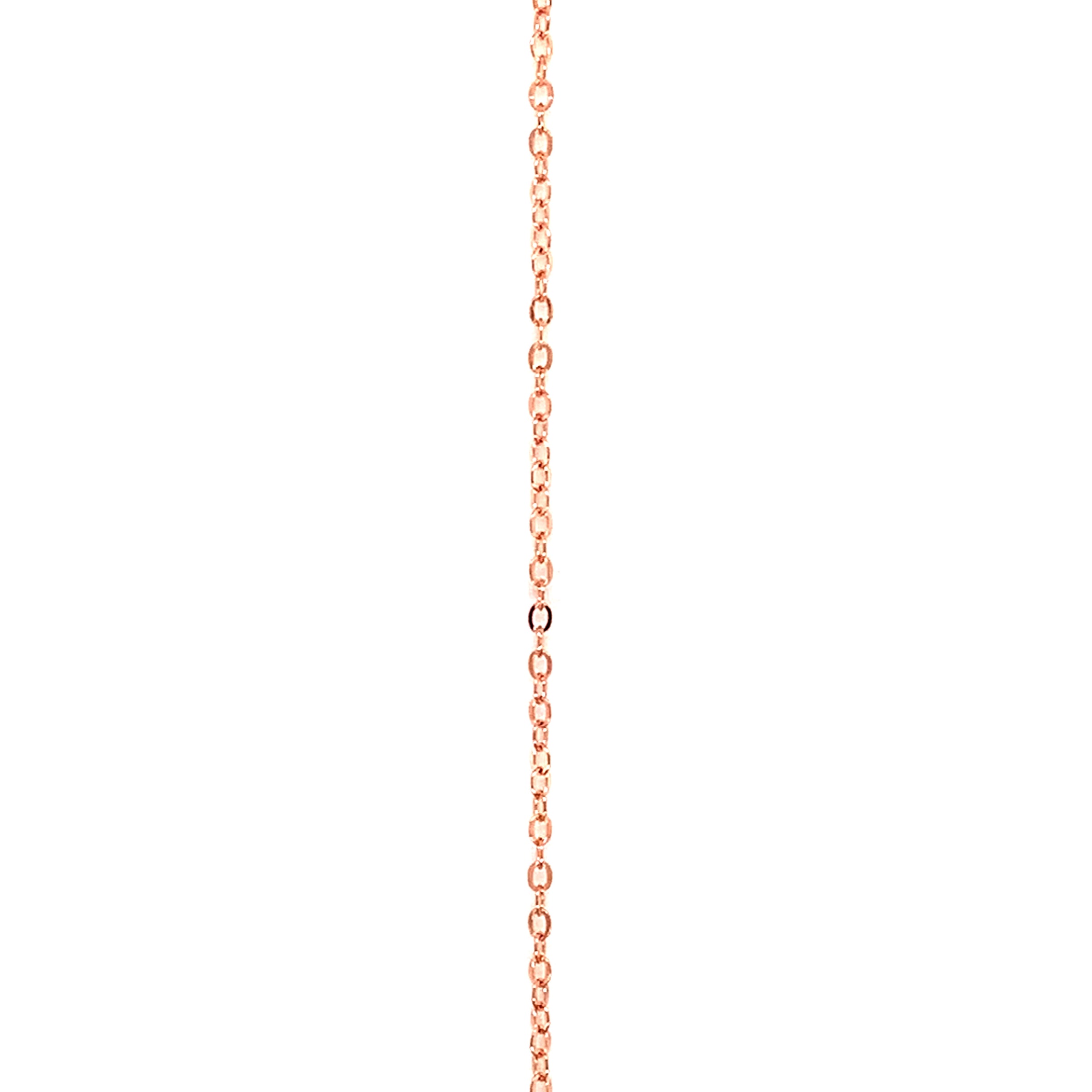 12" Sterling Silver Choker with 2" Extension - Rose Gold Plated