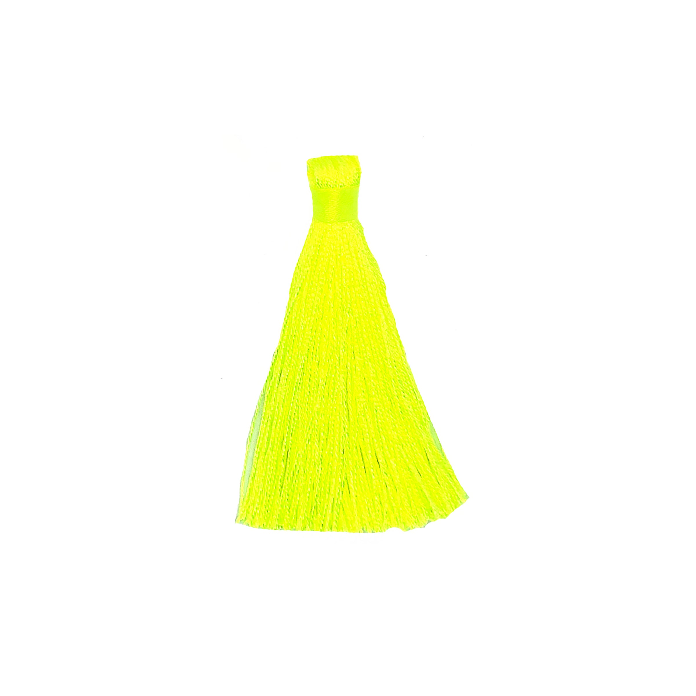 55mm Neon Yellow Silk Tassel