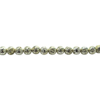 8mm Silver Plated Lava - Round