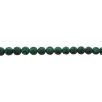 8mm Matte Synthetic Malachite - Round