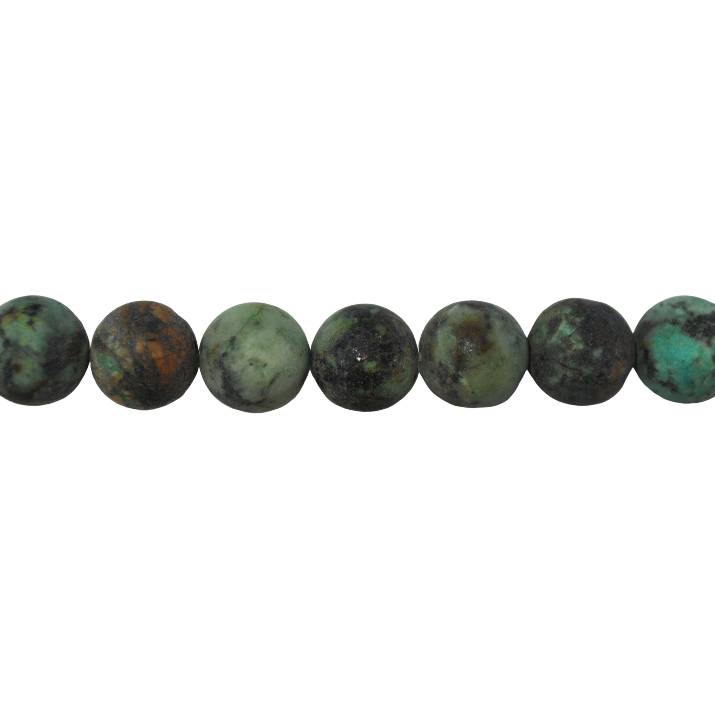 10mm Matte African Turquoise - Round