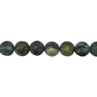 12mm Matte African Turquoise - Round