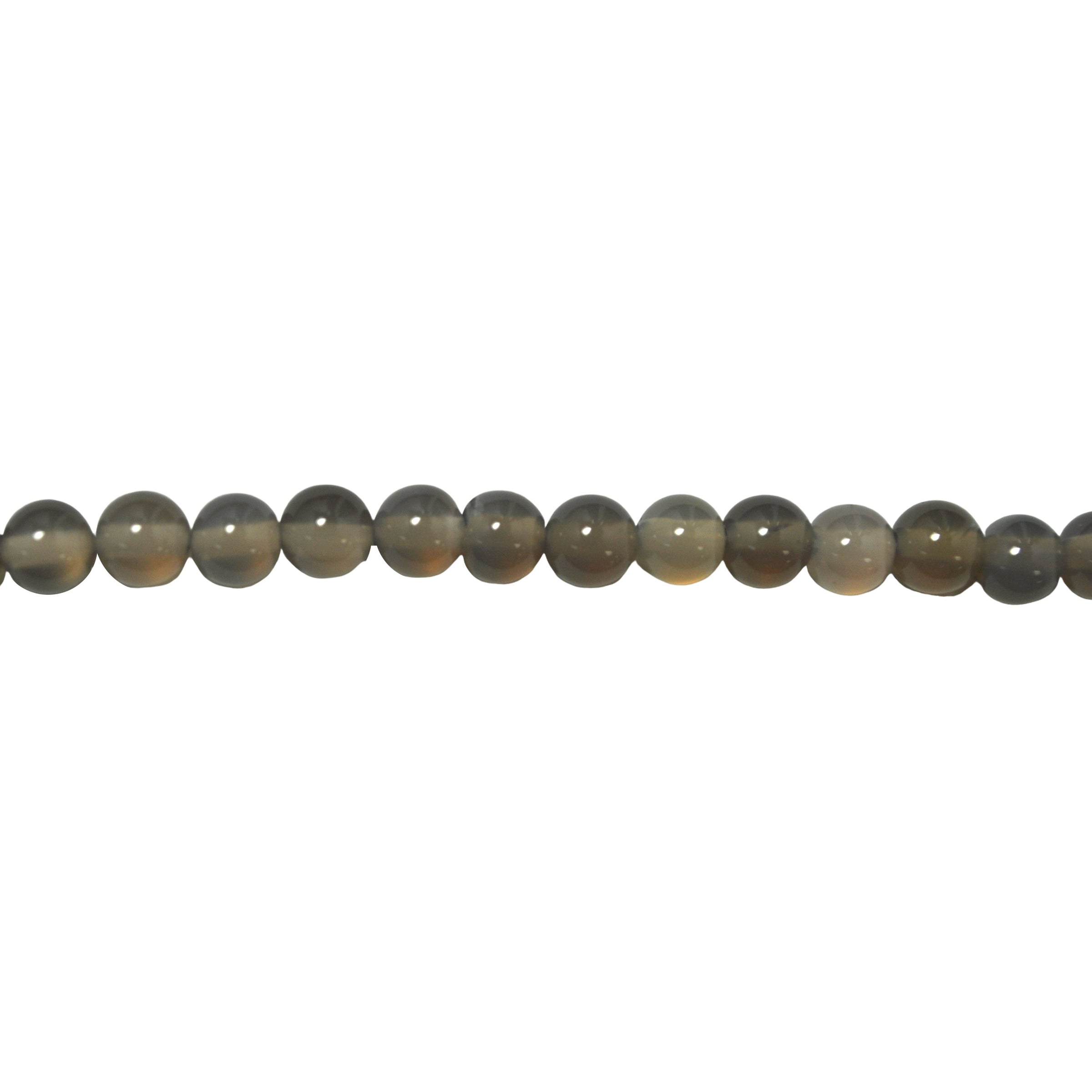 6mm Gray Agate - Round