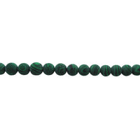 10mm Matte Synthetic Malachite - Round