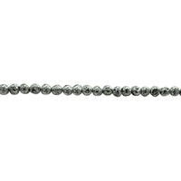 6mm Silver Plated Lava - Round