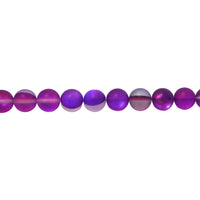 12mm Frosted Purple Opal Glass - Round
