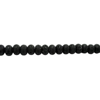 8x12mm Black Lava - Rondelle